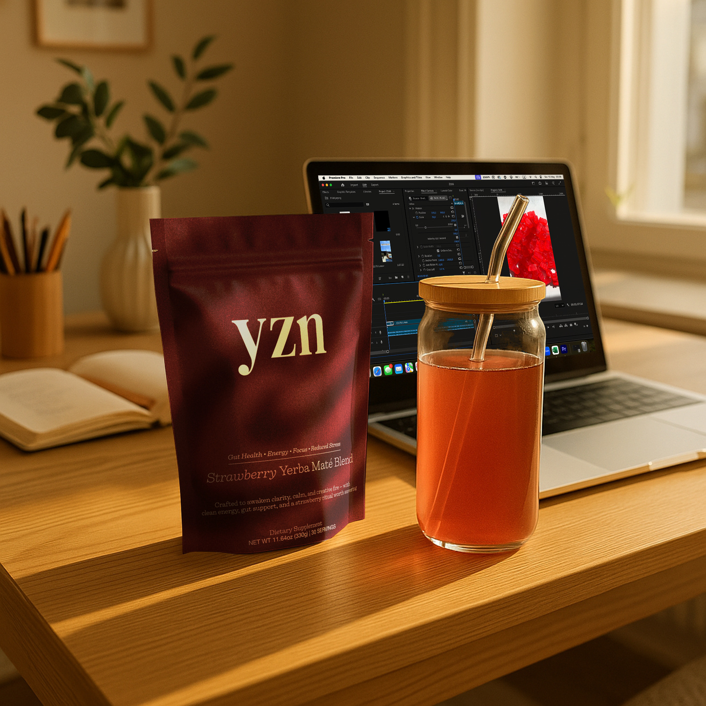 Strawberry Matcha Yerba Blend